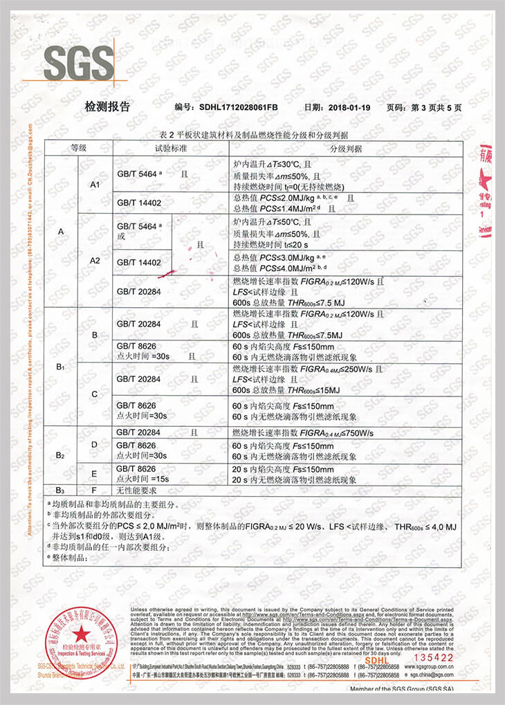 火山巖墻板防火檢測 火山巖墻板防火檢測
