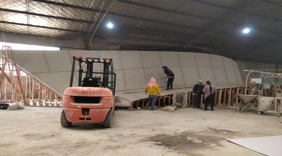 GRC構(gòu)件生產(chǎn)中 GRC構(gòu)件生產(chǎn)中