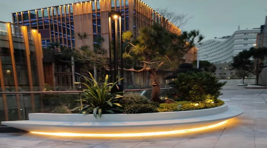 珠海博創總部大廈GRC坐凳項目 珠海博創總部大廈GRC坐凳項目
