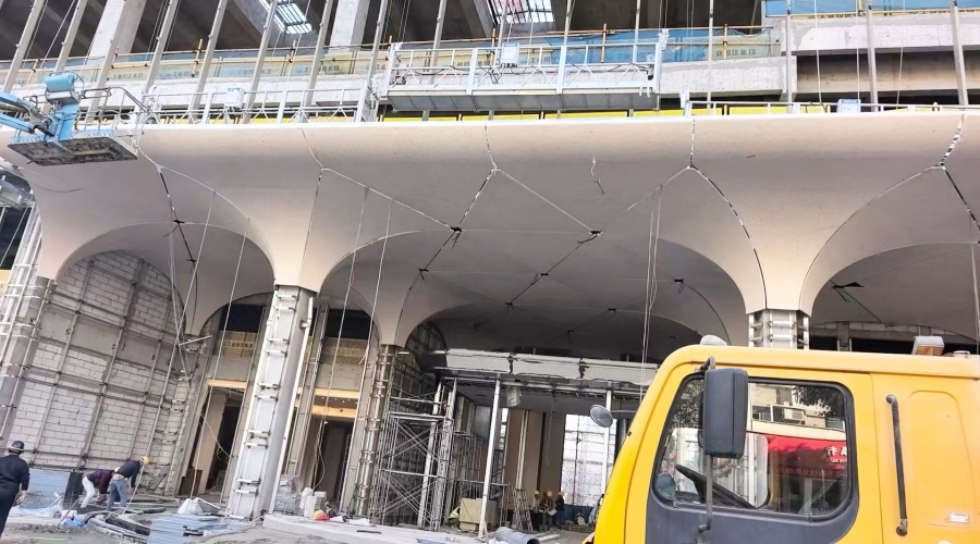 福建紫陽(yáng)公館水磨石UHPC柱子造型工程